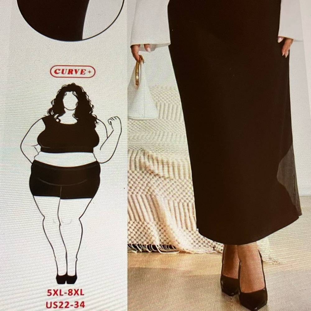 SHEIN New 5x Elegant Black Skirt